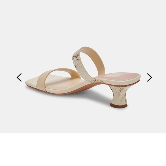 Dolce Vita BERTIE kitten heel sandal - Size 9. Color: Vanilla multi-leather. - Picture 4 of 8